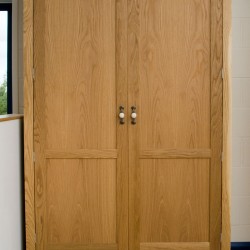 freestanding oak larder unit