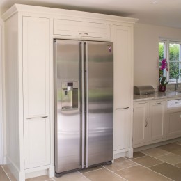 shaker kitchen built-in fridge